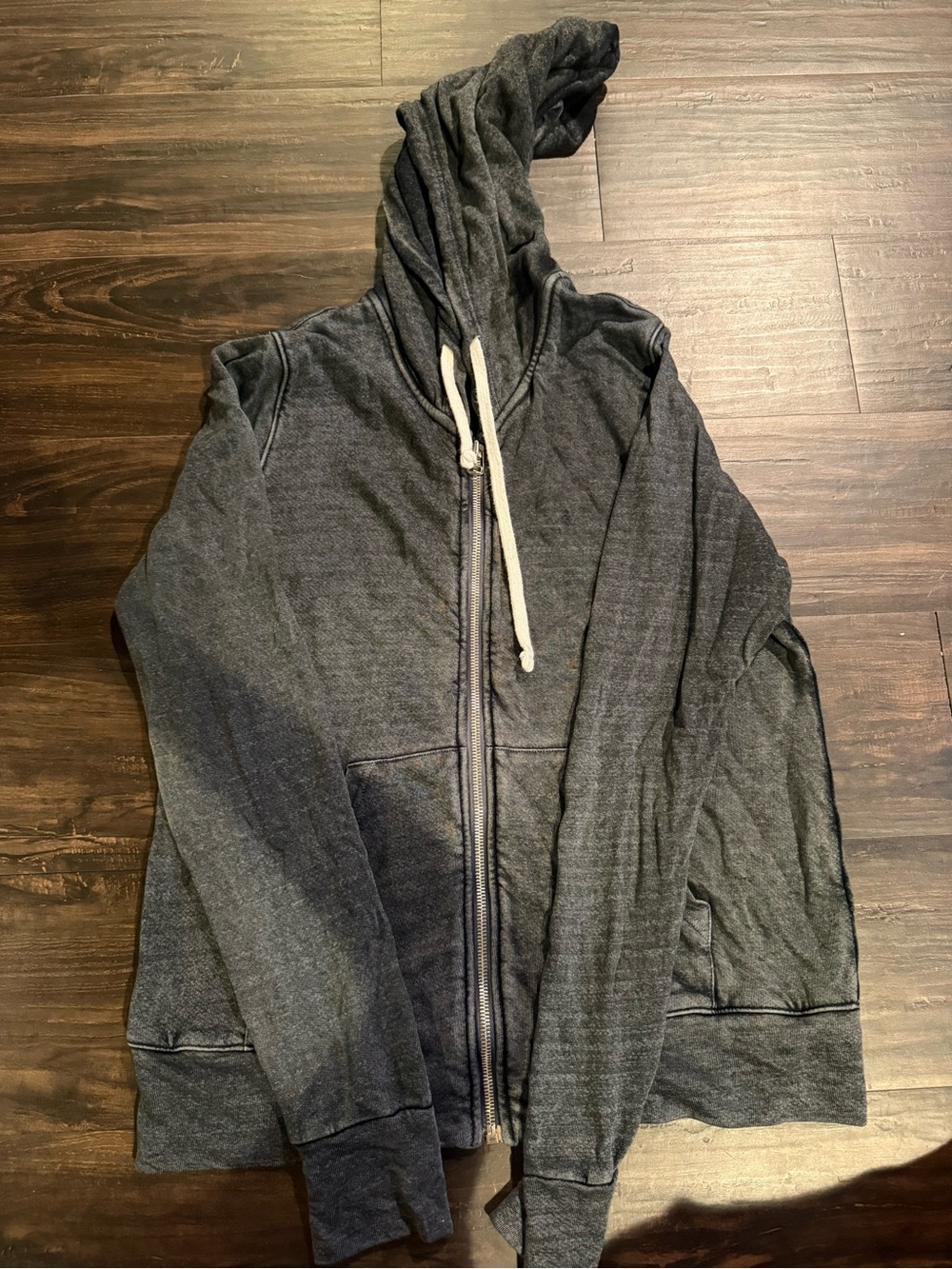 Sundry Women’s Dark Green Zip-Up Hoodie with Drawstring